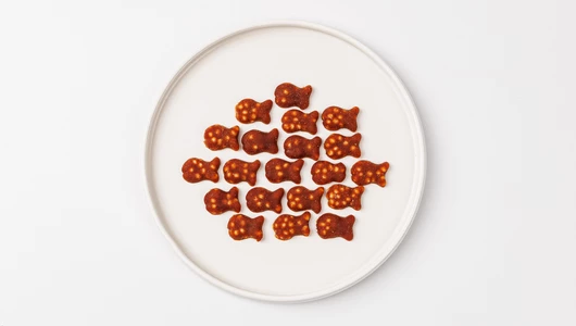 Кусочки из яблок и клубники с хрустящим рисом "Фруктовые формы" Кусочки из яблок и клубники с хрустящим рисом "Фруктовые формы"