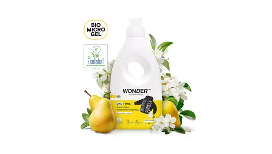 Экогель для стирки спортивной одежды Wonder Lab Белые цветы и груша 1 л