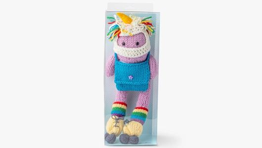 Вязаная игрушка ручной работы "Чудик в&nbsp;роликах"