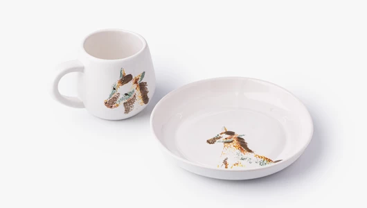 Набор посуды "Акварельные лошадки"