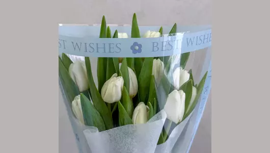 Букетик 11 белых тюльпанов FMART by flowwow