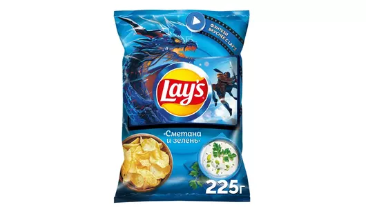 Чипсы картофельные Lay`s Сметана Зелень 225 г Чипсы картофельные Lay`s Сметана Зелень 225 г