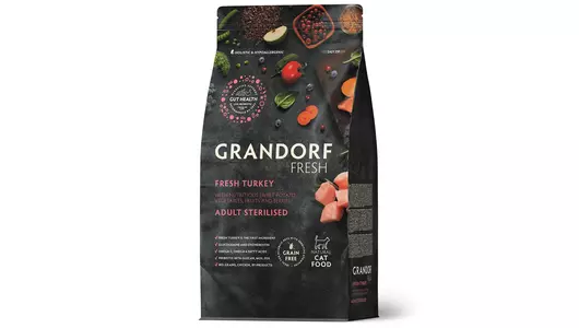 GRANDORF Fresh Sterilised Adult Turkey&Potato Корм сух.индейка,батат д/стерилизов.кошек 2кг