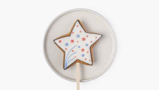 Пряник имбирный "23 Февраля" на&nbsp;палочке, 1 шт.