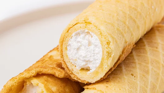 Трубочки вафельные с&nbsp;белковым кремом, 2 шт.