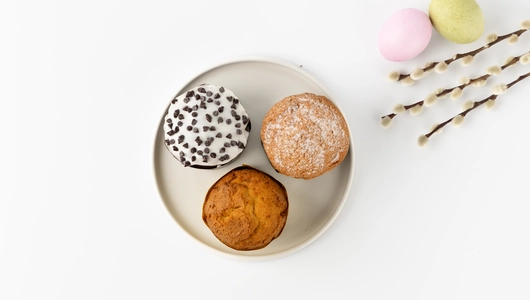 Мини-куличи "Три вкуса" (творог, шоколад, апельсин)