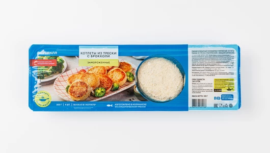 Котлеты из трески с брокколи зам., 300 г