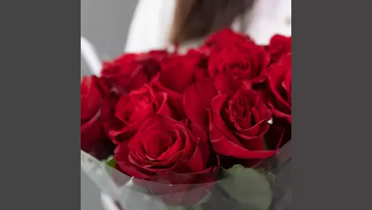 Букет из&nbsp;11 Бордовых роз (55см)