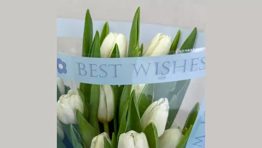 Букетик 11 белых тюльпанов FMART by flowwow