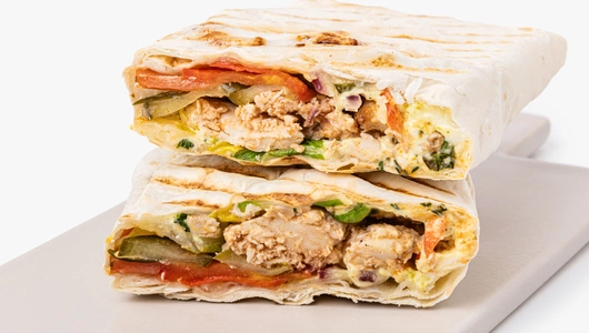 Шаурма с&nbsp;курицей на&nbsp;гриле по-домашнему, кафе