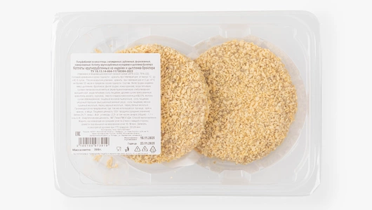 Котлеты крупнорубленные из индейки и цыпленка-бройлера