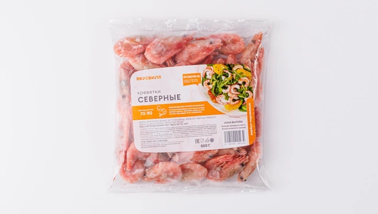 Креветки северные 70/90 в/м, 500 г