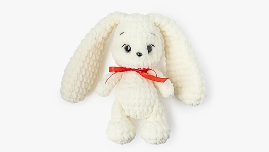 Вязаная игрушка ручной работы "Зайка Малютка"