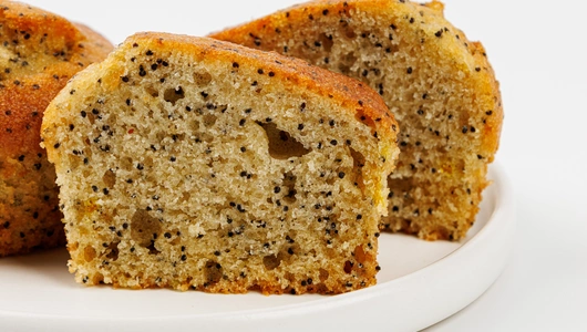 Кекс с маком и цедрой лимона (без пшеничной муки), 2 шт Кекс с маком и цедрой лимона (без пшеничной муки), 2 шт