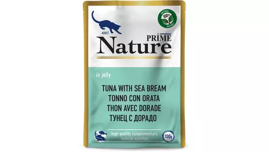 PRIME NATURE 100гр Корм для кошек Тунец с дорадо (пауч)