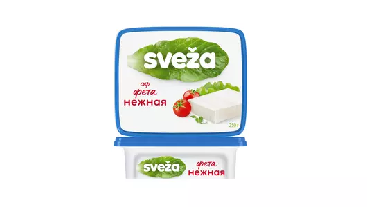 Сыр рассольный Sveza Фета Нежная 45% контейнер 250 г