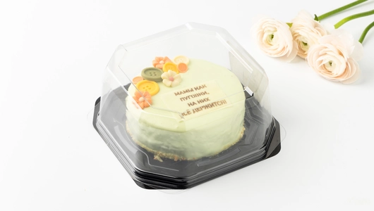 Торт муссовый "Мамы как пуговки" ванил. лесная ягода