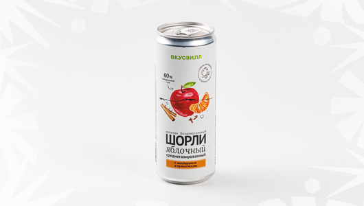 Напиток "Шорли" яблочный с мандарином и пряностями, 330 мл