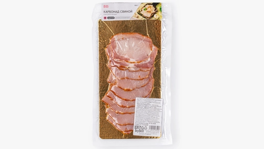 Карбонад свиной сырокопченый, нарезка