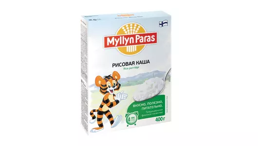 Каша Myllyn Paras Тигренок рисовая б/п 4 мин 400 г