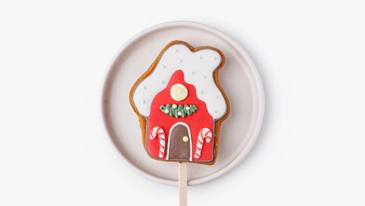 Пряник имбирный "Зимнее очарование" на палочке, 1 шт.