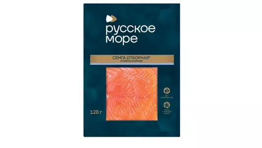 Семга филе-ломтики Русское море слабосоленая 120 г