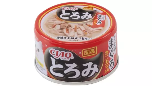 INABA Toromi Консервы для кошек, Куриное филе и тунец магуро с добавлением сурими, 80гр