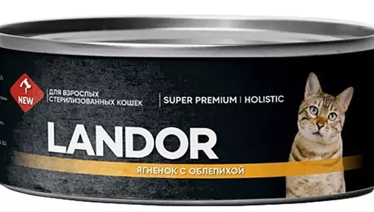 Влажный корм LANDOR Holistic для стерилизованных кошек, ягненок с облепихой 100гр Влажный корм LANDOR Holistic для стерилизованных кошек, ягненок с облепихой 100гр