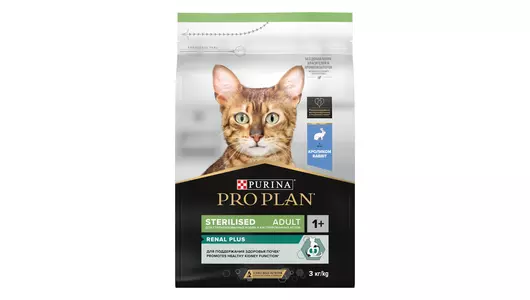 PRO PLAN Renal Plus Sterilised Adult Корм сух.кролик поддерж.здор.почек д/стерил.кошек 3кг