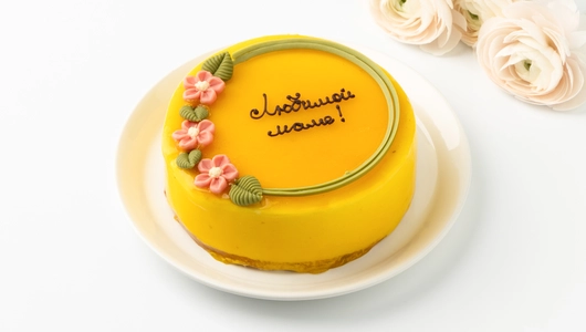 Торт бисквитно-маковый "Любимой маме" с маракуйей