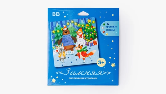 Аппликация стразами "Зимняя"