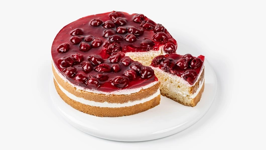 Торт бисквитный "Сметанный рай" с вишней