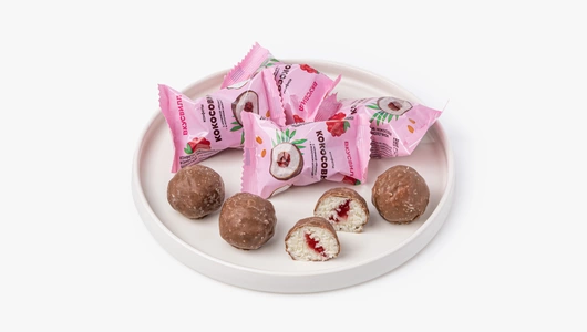 Конфеты кокосовые в&nbsp;шоколаде с&nbsp;начинкой "Малина"