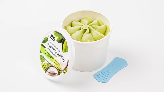 Десерт взбитый замороженный "Матча-латте" на кокосовом Десерт взбитый замороженный "Матча-латте" на кокосовом