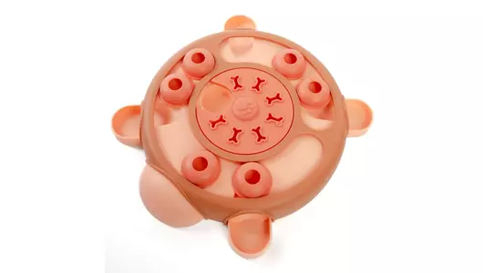 SkyRus Игрушка для собак и кошек интерактивная "Tortoise Puzzle Toy", коричнево-оранжевая