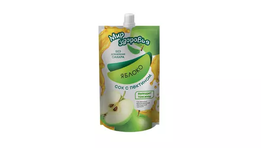 Сок Мир Здоровья яблоко восстановленный обогащенный пектином 300 мл Сок Мир Здоровья яблоко восстановленный обогащенный пектином 300 мл