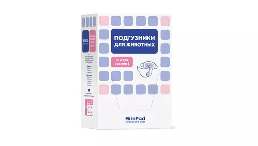 ELITEPAD Подгузники гелевые для животных, S, 16шт/уп