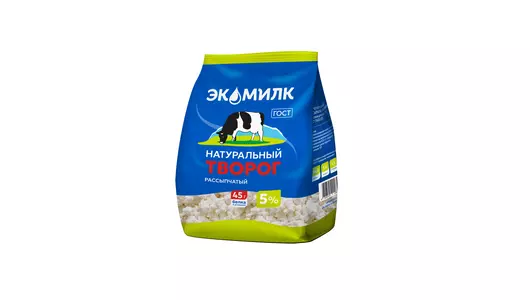 Творог Экомилк натуральный рассыпчатый 5% 280 г