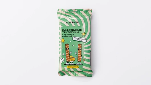 Вафельные трубочки с ореховой начинкой