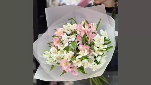 Красивый стойкий букет из альстромерии «Весеннее чудо» FMART by flowwow