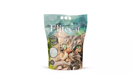 ELITECAT Наполнитель впитывающий силикагель «Chrysolite Green Tea», 3.8л