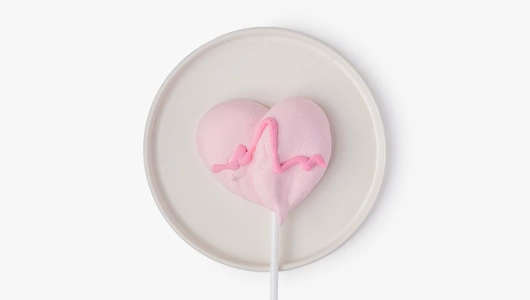 Маршмеллоу "День влюбленых" на&nbsp;палочке, 1 шт.