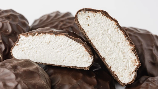 Зефир на сиропе топинамбура в темном шоколаде, ВЕС