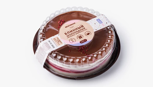 Торт блинный шоколадный "Малина-жимолость" Торт блинный шоколадный "Малина-жимолость"