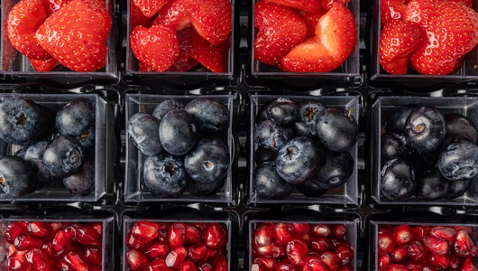 Фруктовый сет (клубника, голубика, гранат), 12 шт по&nbsp;35 г