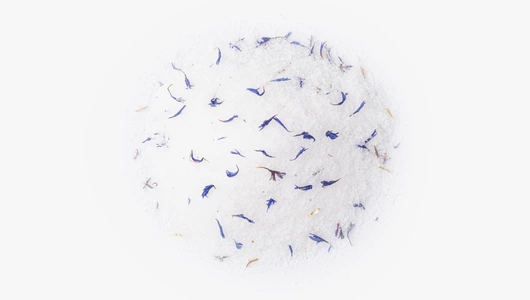 Соль для ванн магниевая парфюмированная "Ветивер и амбра" с сухоцветами