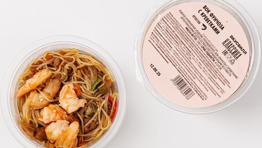 Вок фунчоза с креветками