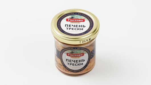 Печень трески атлантич. натуральная кусочками ст/б, 130 г