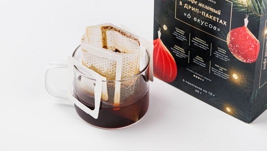 Кофе молотый в дрип-пакетах "6 вкусов", 6 шт