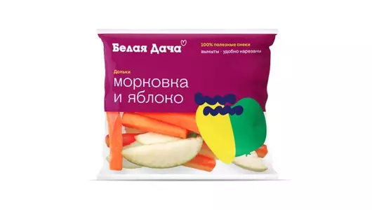 Морковные палочки и яблочные дольки Белая дача 80 г